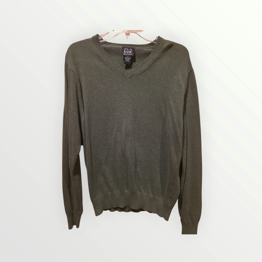 Jos. A. Bank Men's V-Neck Sweater - Green